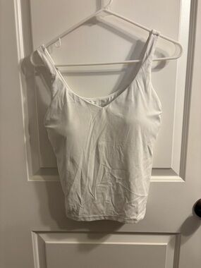 aerie White V-Neck Tank Top